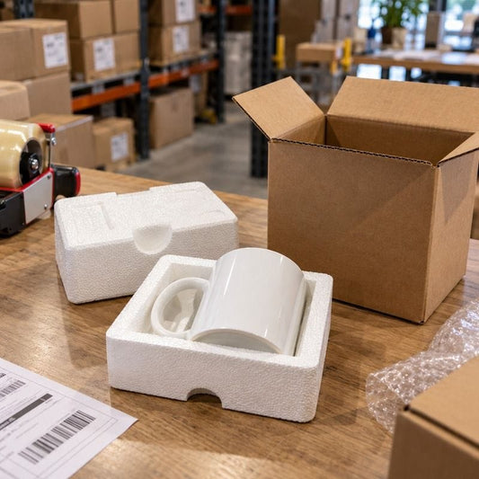 Coque-sublimation.fr Boite à Mug d'expédition en polystyrène Boite à Mug d'expédition en polystyrène